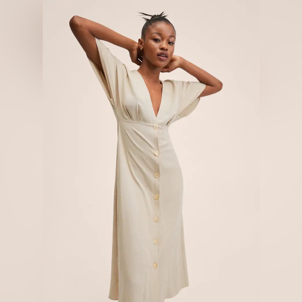 Mango buttoned summer dress